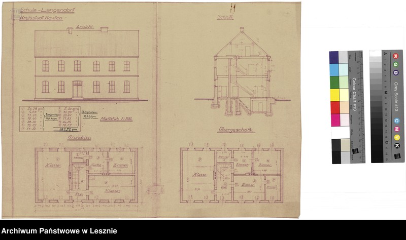 Obraz z jednostki "Kiełczewo - wieś, powiat kościański. Dokumentacja architektoniczna budynku szkoły."