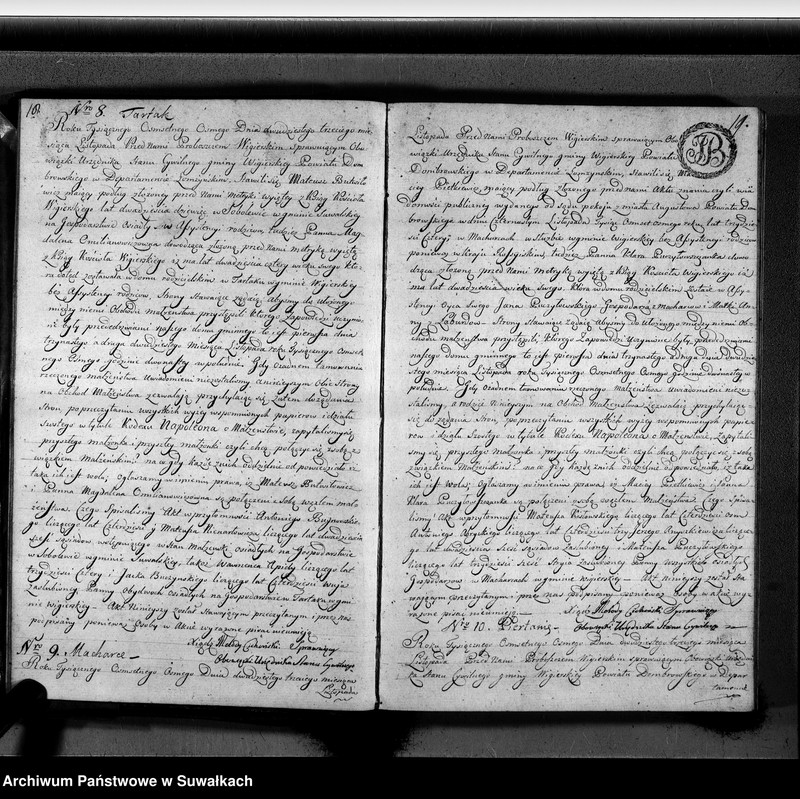 image.from.unit.number "Akta zaślubionych gminy wigierskiey od 1-go maja 1808 do dnia ostatniego kwietnia 1809"