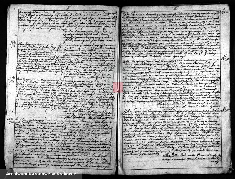 Obraz z jednostki "Księga Do zapisywania Aktów Stanu Cywilnego Na Parafią Goszcza służąca Powiatu Hebdowsko=Krakows. w Woiewódz. Krakows. Na Rok 1818 [Księga urodzeń, małżeństw i zgonów]"