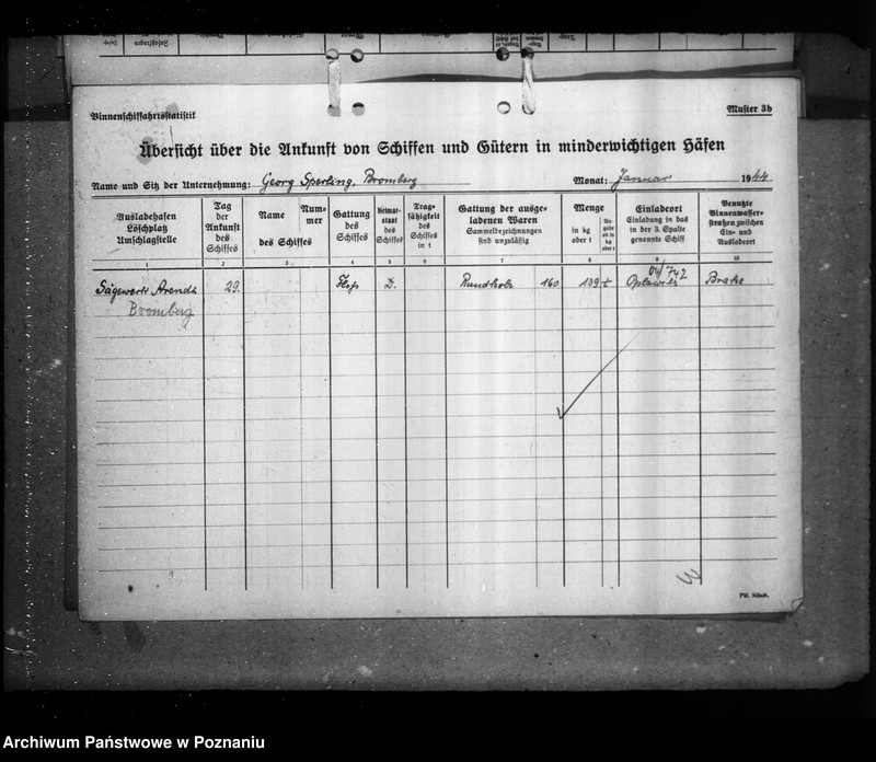Obraz 7 z jednostki "Monatsübersichten über die Ankunft von Schiffen und Güter in wichigeren Häfen"