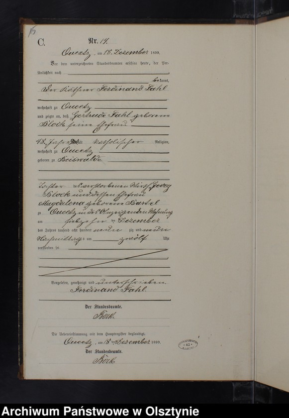image.from.unit.number "Sterbe-Neben-Register Nr 1 - 15"