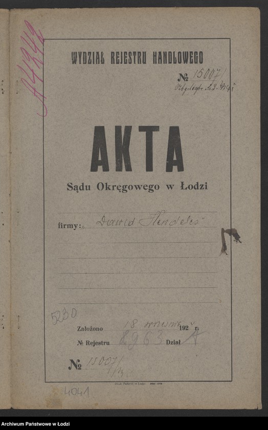 Obraz 2 z jednostki "Dawid Hendeles – sprzedaż wyrobów trykotowych i rękawiczek"