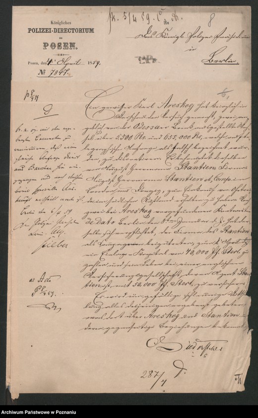 Obraz 11 z jednostki "A. betr. die Auskunft über Ausländer Lit. A"