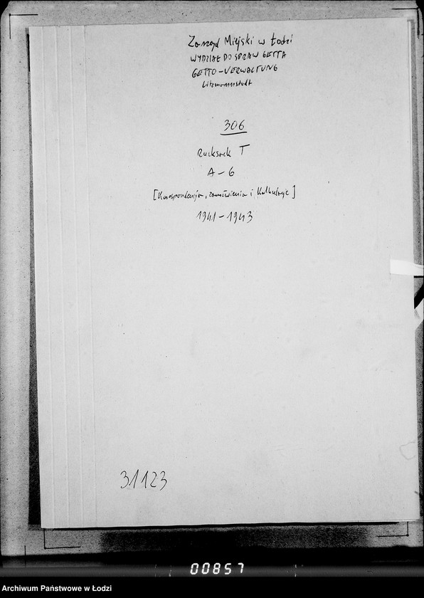 Obraz 4 z jednostki "306 Rucksack A-G. [Korespondencja, zamówienia i kalkulacje]"