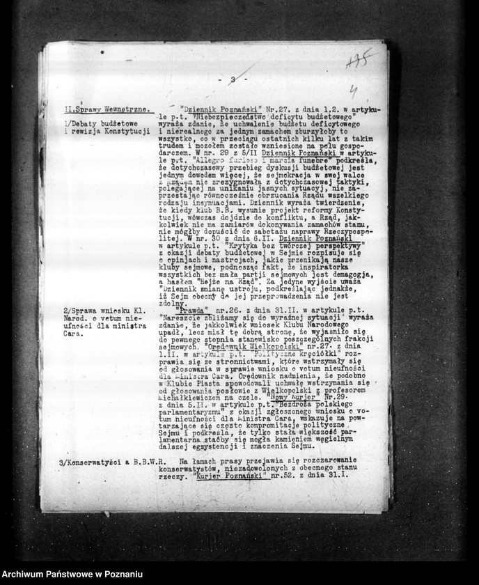 Obraz 8 z jednostki "Sprawozdania sytuacyjne tygodniowe za czas od 1 lutego 1929 r. do dnia 28 lutego 1929 r. /nr 6-9/"