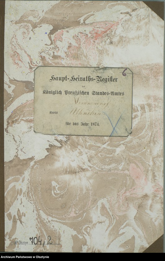 image.from.unit.number "Haupt-Heiraths-Register Nr 1 - 4"