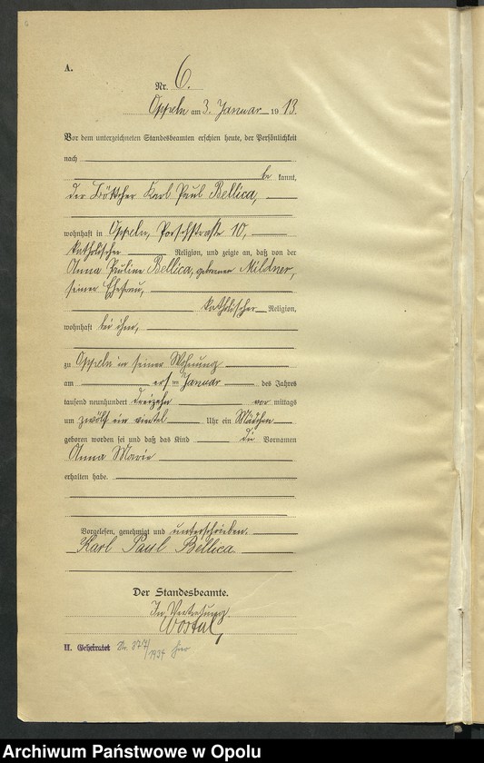 image.from.unit.number "Urząd Stanu Cywilnego Opole Księga Urodzeń Rok 1913 1-539"