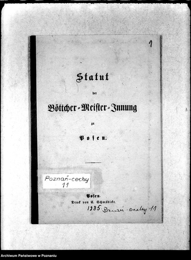 Obraz 4 z jednostki "Statut der Böttcher-Meister-Innung zu Posen"