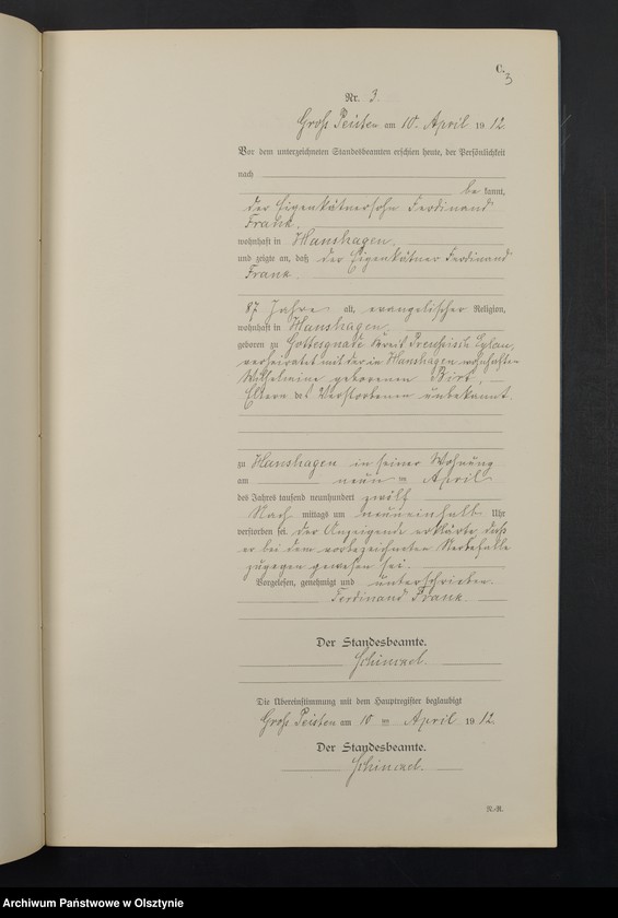 image.from.unit.number "Sterbe-Neben-Register Nr 1 - 14 [ Księga zgonów - wtóropis ]"