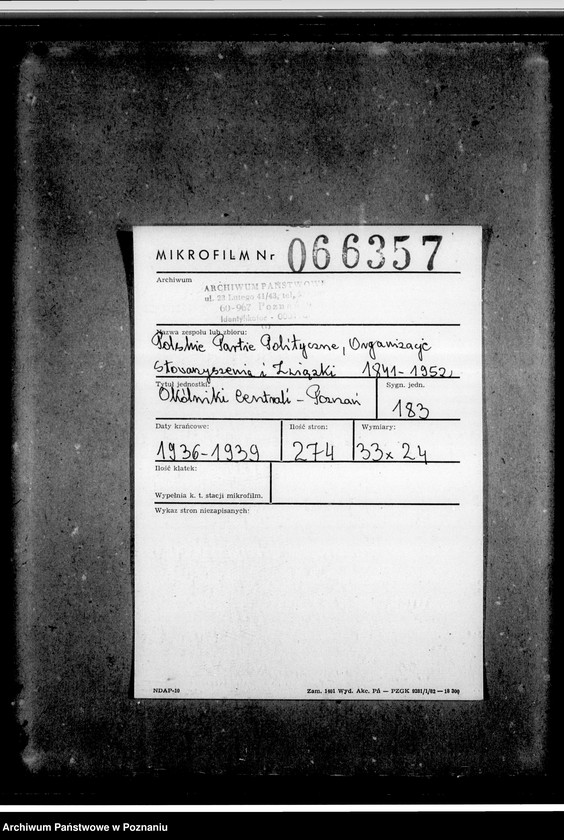 Obraz 2 z jednostki "Okólniki Centrali Poznań"