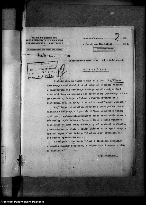 Obraz 6 z jednostki "Sprawy osobowe Departamenu Rolnictwa i Dóbr Państwowych emeryci"