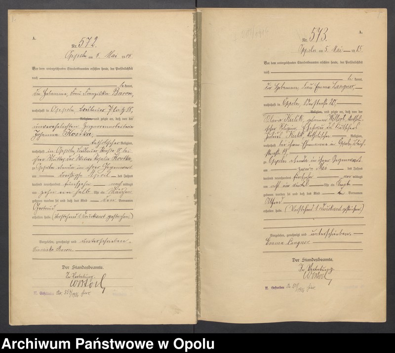 image.from.unit.number "[Księga urodzeń Rok 1915] Nr 560-1071"