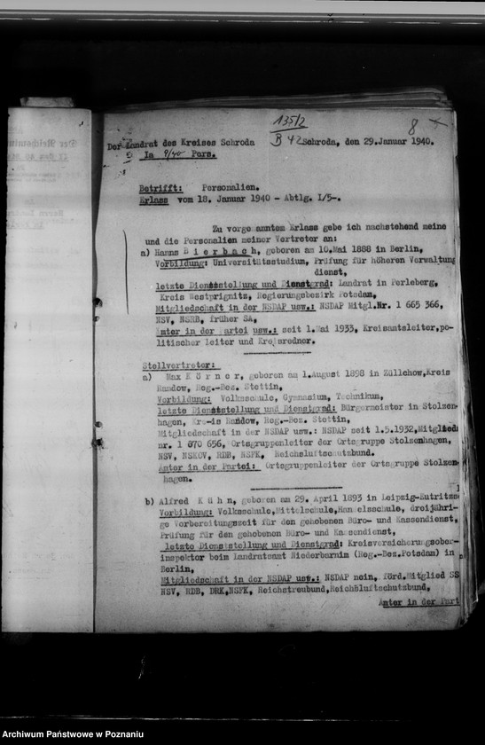 Obraz 12 z jednostki "Personalakten der Landräte und deren Vertreter"