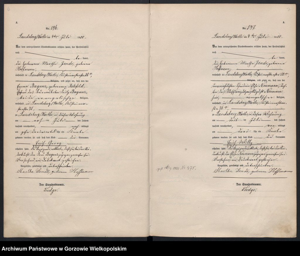 Obraz 7 z jednostki "Geburts Register"