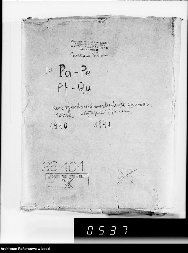 Obraz 4 z jednostki "[Korespondencja z urzędami, instytucjami i firmami] Lit.Pa-Qu"