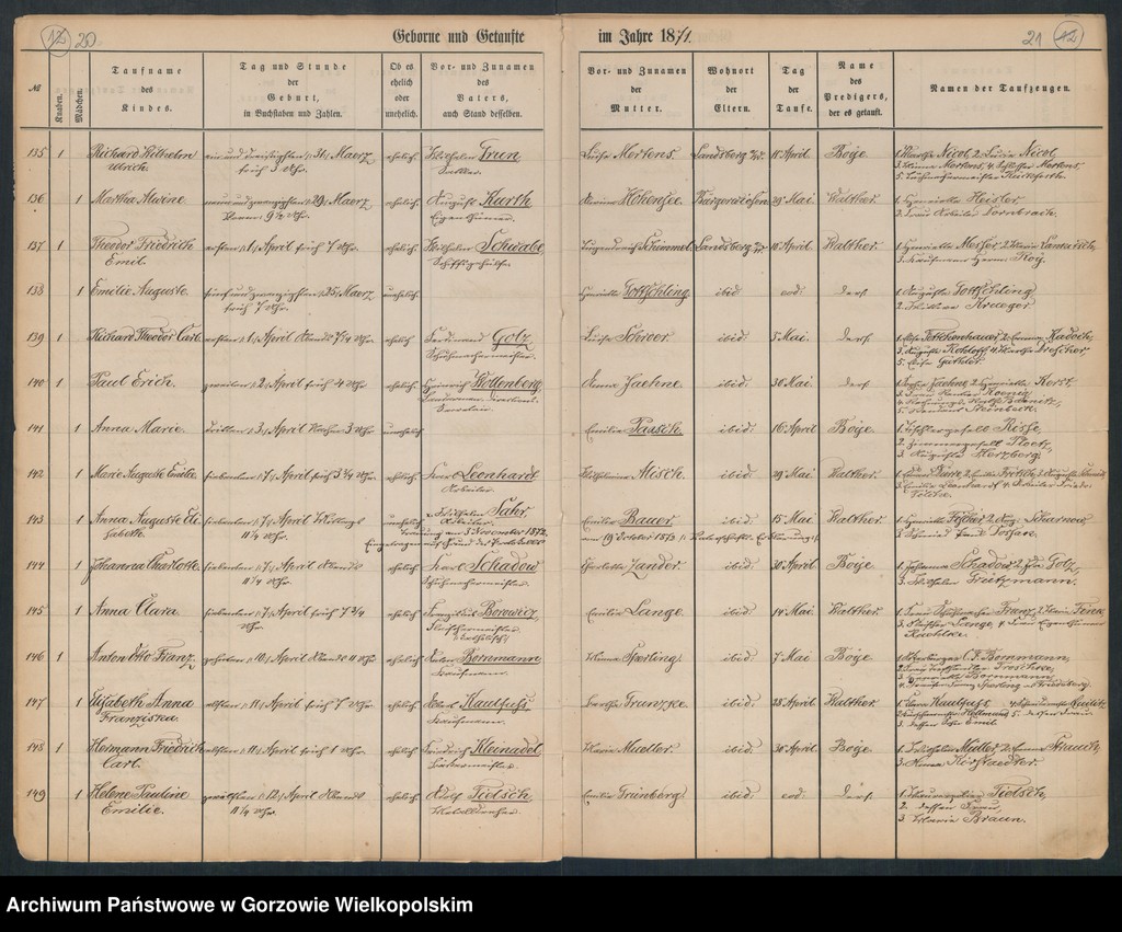 image.from.unit.number "Duplikate der Hauptkirche zu Landsberg an der Warthe (zawiera też księgę zgonów Konkordien, reformirte und Militair Kirchen Gemeinde z 1871 r.)"