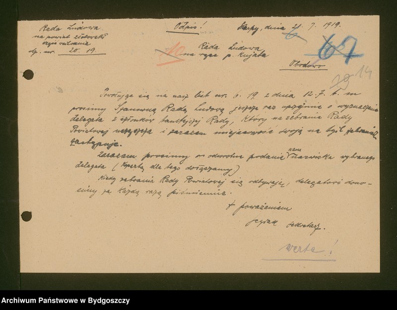 image.from.unit.number "[Rada Ludowa na powiat złotowski - część wschodnia] Wiece i zebrania. Założenie Rad Ludowych"