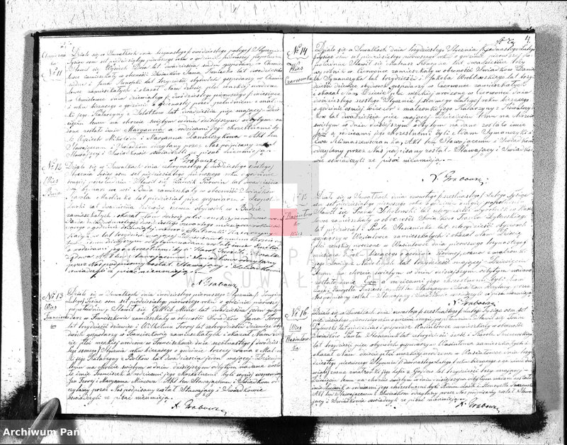 image.from.unit.number "Duplikat Akt Urodzonych, Zaślubionych i Zeszłych Parafij Ew. Augsburgskiey Suwałki za rok 1851"