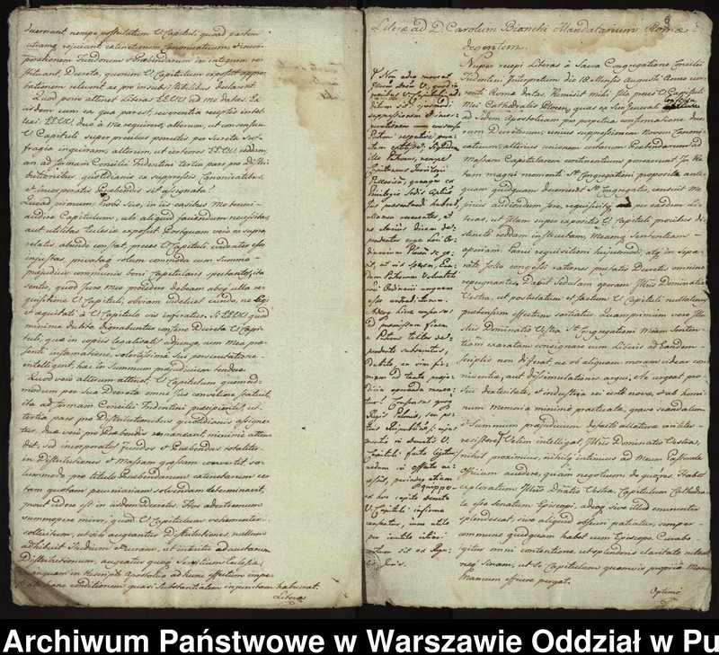 image.from.unit.number "Koncepty i minuty pism biskupa płockiego Krzysztofa Hilarego Szembeka w sprawie konfliktu z kapitułą katedralną o zniesienie dziewięciu kanonii i przyłączenie niektórych prebend do dóbr kapituły"