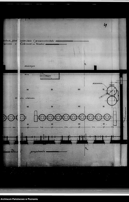 Obraz 8 z jednostki "Rysunek techniczny na ustawienie wirówek, podnośników i przenośników w Cukrowni we Wrześni"