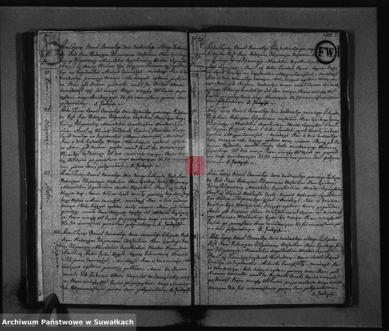 Obraz 14 z jednostki "Akta Umarłych Gminy Filipowskiey od Dnia 1 Stycznia 1818 Roku"