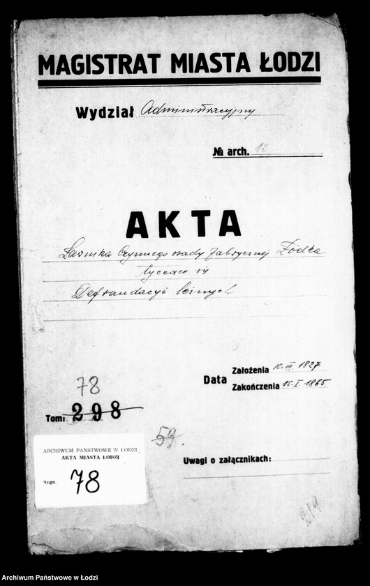 Obraz 4 z jednostki "Akta ławnika czynnego osady fabrycznej Łódka tyczące się defraudacji leśnych"