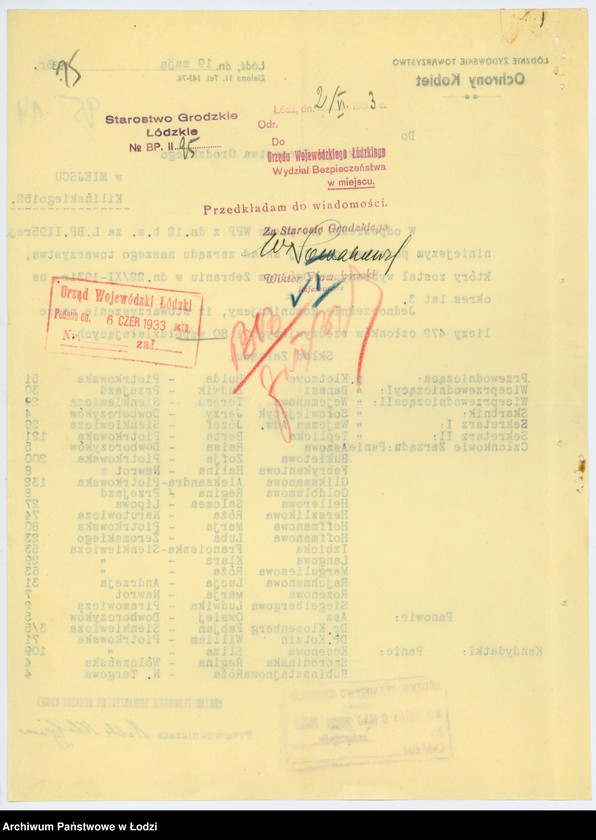 Obraz 18 z jednostki "Łódzkie Żydowskie Towarzystwo Ochrony Kobiet w Łodzi"