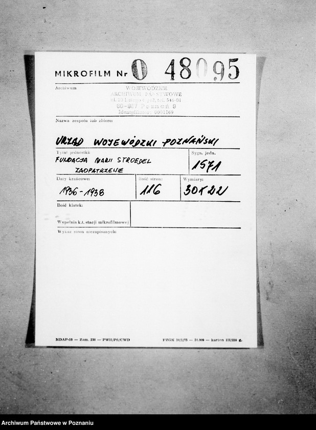 Obraz 2 z jednostki "/Fundacja Marii Stroedel/ zaopatrzenie"