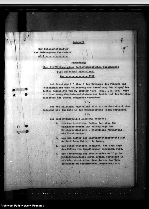 Obraz 11 z jednostki "Gerichtsärztlicher Ausschuss für Reichsgau Wartheland"