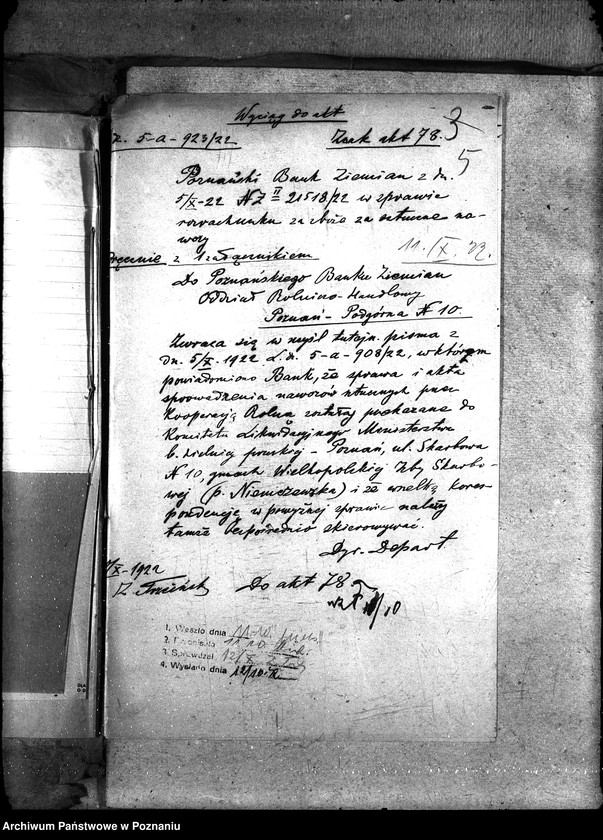 Obraz 9 z jednostki "Sprawy szczegółowo-administracyjne Saletra i fosfaty, sprowadzone przez Kooperację Rolną w Warszawie"