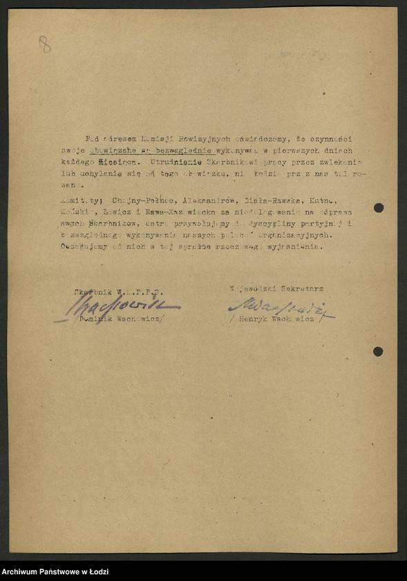 Obraz 9 z jednostki "Okólniki, [pisma okólne] Oddziału"