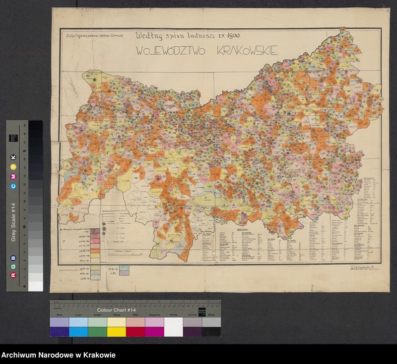 Obraz z jednostki "Województwo krakowskie według spisu ludności 1900 r."