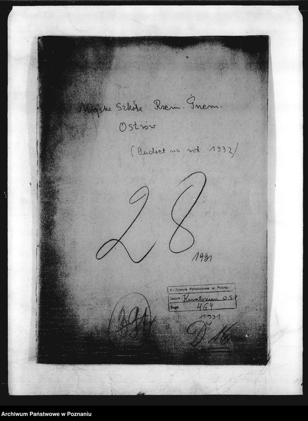 Obraz 4 z jednostki "Miejska Szkoła Rzemieślniczo-Przemysłowa- Ostrów [budżet na rok 1932]"