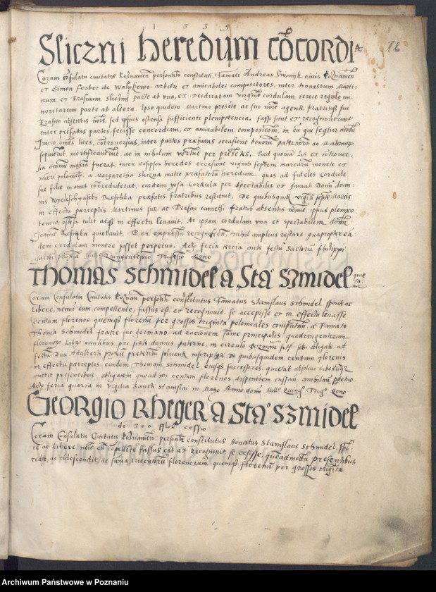 Obraz 6 z jednostki "Liber obligacionum, decretorum, quietationum, contractuum, bona immobilia, summas pecuniaris ac res ad diuturnitatem pertinentes continens coram spectabili consulatu Posnaniensi ...signo B."