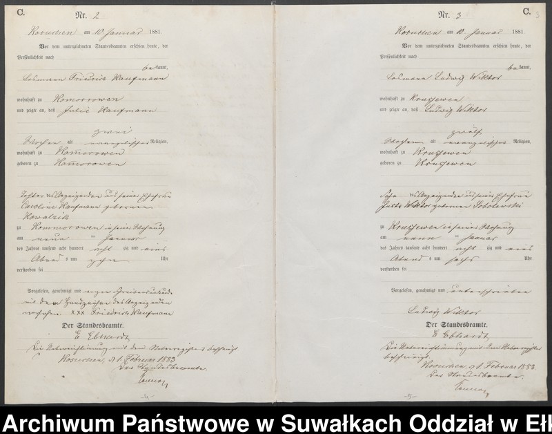 image.from.unit.number "Sterbe-Haupt-Register des Königlichen Preussischen Standes-Amtes Belzonzen Kreis Johannisburg"