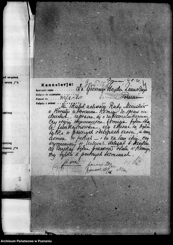 image.from.unit.number "Sprawy agrarnej reformy Urząd Osadniczy Komisja dla Osadnictwa"