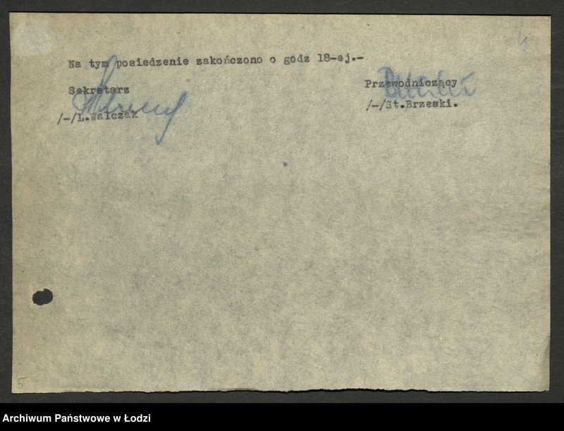 Obraz 5 z jednostki "Komitet Pocztowy PPS- protokoły posiedzeń. Koło Pocztowe- protokoły zebrań i protokoły współzawodnictwa pracy"