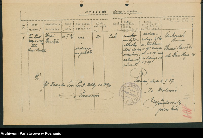 Obraz 17 z jednostki "Korespondencja, protokoły zebrań, okólniki Związku Powstańców Wielkopolskich."