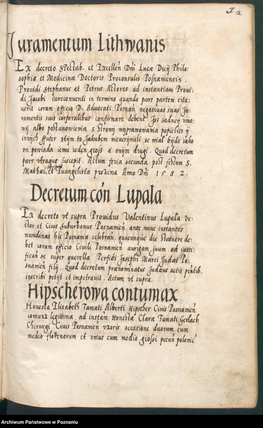Obraz 6 z jednostki "Acta sequentia coram spectabili consulatu civitatis Posnaniensis."