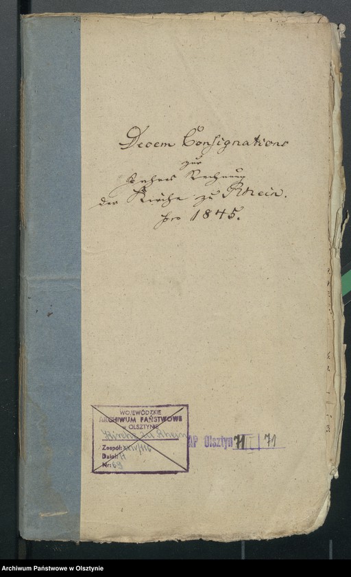 image.from.unit.number "Decem Consignations zur Jahres Rechnung der Kirche zu Rhein"