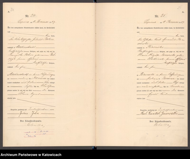 image.from.unit.number "Księga urodzeń T. I nr 1-400"