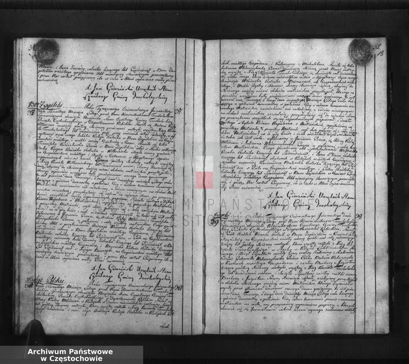 Obraz 20 z jednostki "Akta cywilne małżeństwa gminy Truskolasy od dnia 1 miesiąca maja 1810 roku do dnia 30 miesiąca kwietnia 1811 roku wpisane"