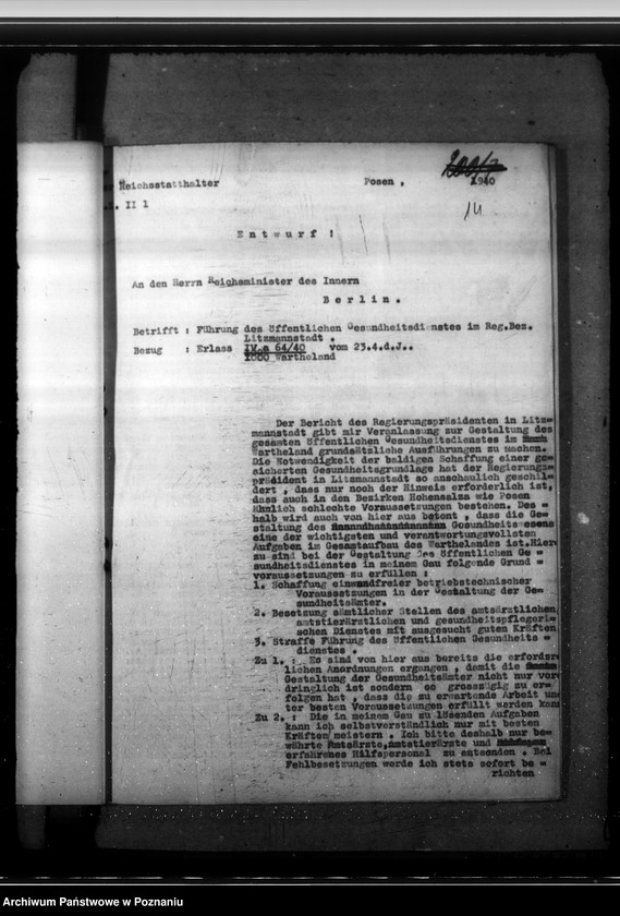 Obraz 19 z jednostki "Organisation des öffentlichen Gesundheitsdienstes. Bildung von Medizinalabteilungen. Führung des öffentlichen Gesundheitsdienstes. Robert - Koch - Ehrung"