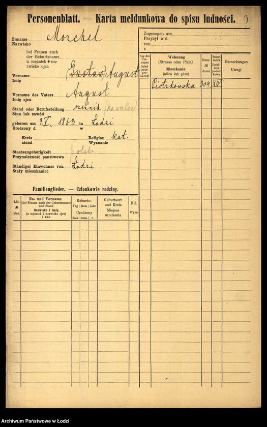 Obraz 5 z jednostki "[Spis ludności Łodzi] Morberger - Morgenweg"