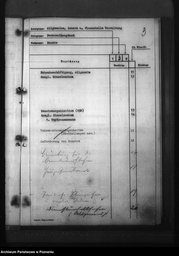 Obraz 7 z jednostki "Aktenverzeichnis- Personalhauptamt"