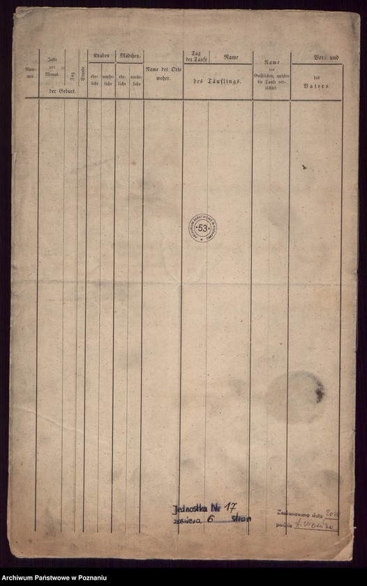 Obraz 6 z jednostki "Abschrift des Taufregisters"