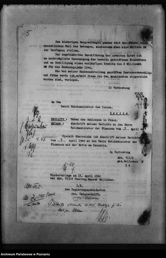 Obraz 9 z jednostki "Umbau des Schlosses Posen"