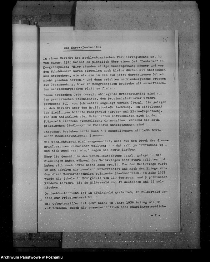 Obraz 19 z jednostki "Materiały dotyczące sytuacji Niemczyzny na Wołyniu, w Galicji i w okręgach białostockim i narewskim"