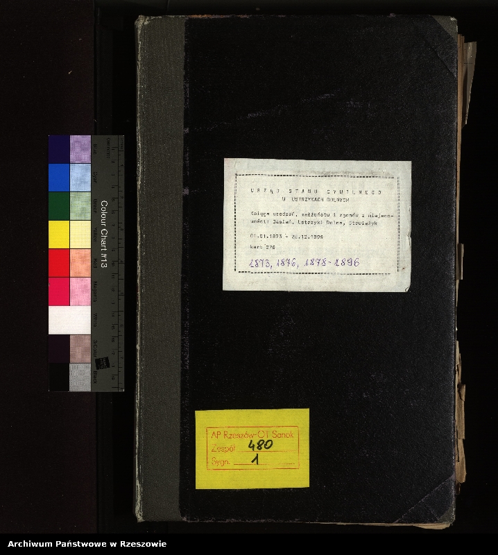 image.from.unit.number "Księga urodzeń, małżeństw i zgonów dla miejscowości Jasień, Ustrzyki Dolne, Strwiążyk"