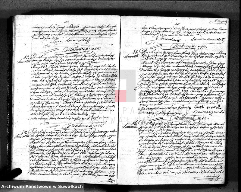 image.from.unit.number "Duplikat. Akta Urzędnika Stanu Cwilnego Wyznania Moyżeszowego Okręgu Suwalskiego i Jeleniewskiego do zapisywania Urodzonych, Zaślubionych i Zmarłych z roku 1849"